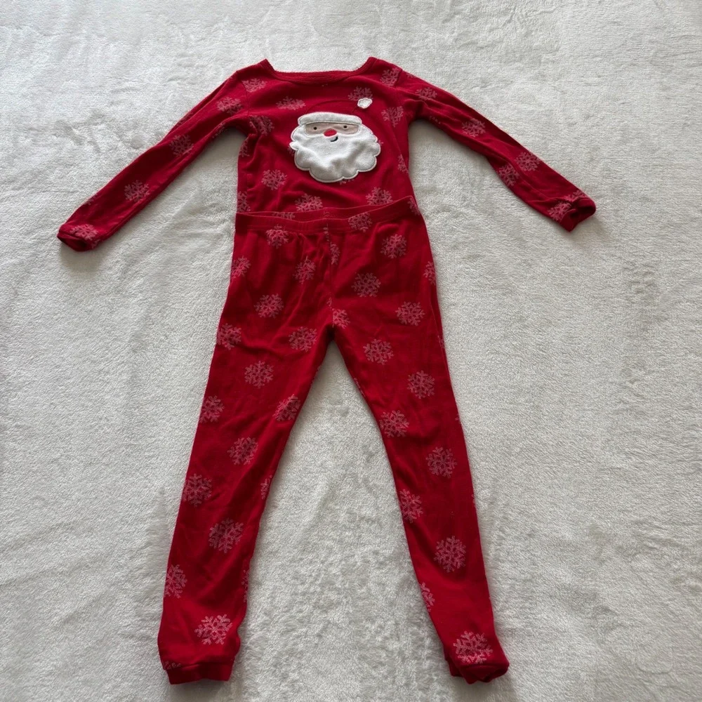 Kids Holiday Pajamas Set Christmas Santa Penguin‎ Trees Size 5T